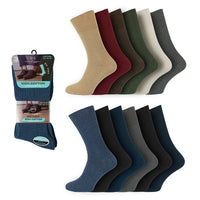 Mens Big Foot 100% Cotton Non Elastic Top Socks (3 Pair)
