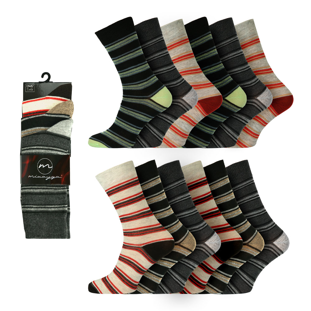 Mens Stripe Design Socks (3 Pair)