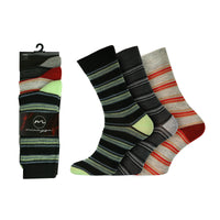 Mens Stripe Design Socks (3 Pair)
