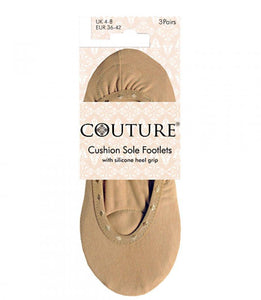 Ladies Couture Cushion Sole Footlets 3pp