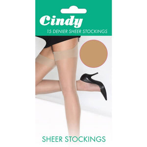 Ladies 15 Denier Sheer Plain Knit Stockings