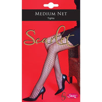 Ladies Scarlet Medium Net Tights