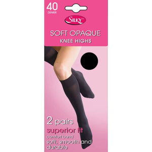 Ladies Opaque Knee High Socks 40 Denier 2pp