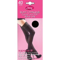 Ladies Opaque Lace Top Hold Ups 40 Denier