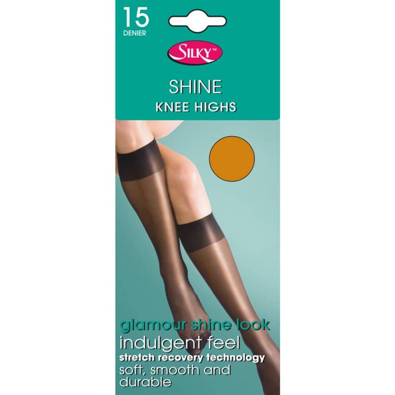 Ladies Shine Knee High Socks 15 Denier 1pp