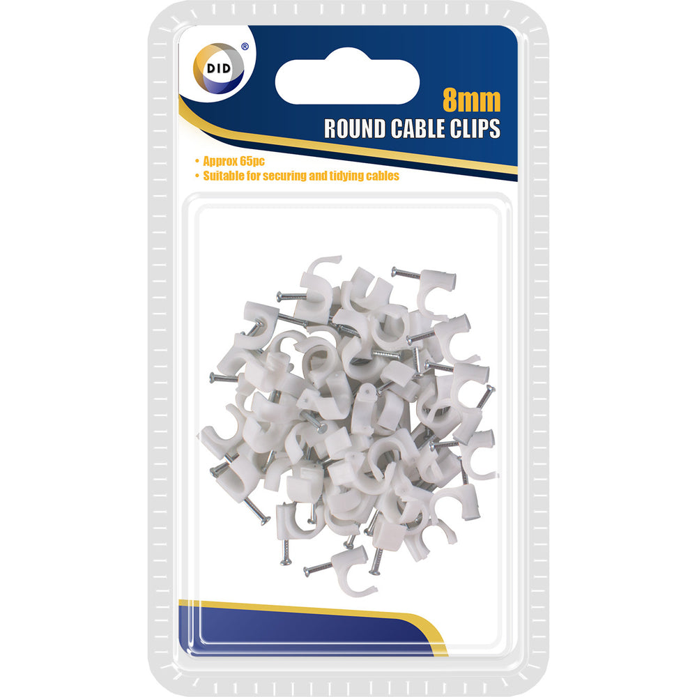 8mm Round Cable Clips