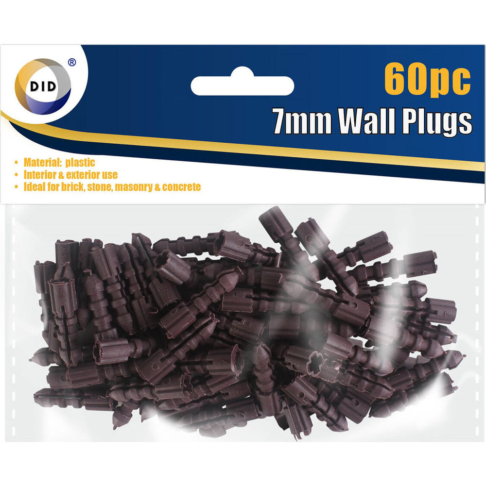 60pc 7mm Wall Plugs