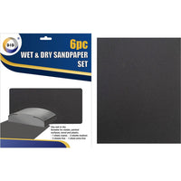 6pc Wet & Dry Sandpaper Set