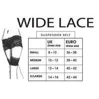 Ladies Wide Lace Suspender Belts
