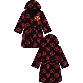 Manchester United FC Official Soccer Gift Mens Fleece Dressing Gown Robe  Size M | eBay
