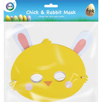 6pc Easter Chick & Rabbit Mask