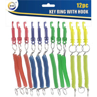 12pc Key Ring with Hook