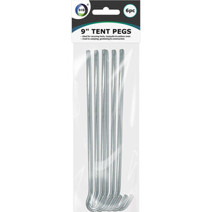 6pc 9" Tent Pegs
