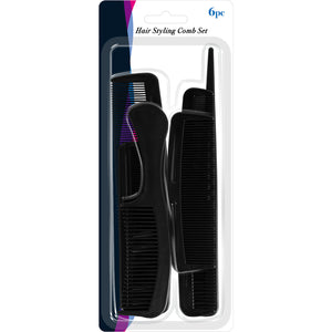 6pc Hair Styling Comb Set