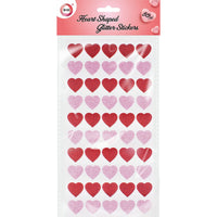 Heart Shaped Glitter Stickers for Wedding Valentines Day