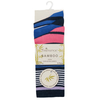 Ladies Stripe Design Bamboo Socks (3 Pair)
