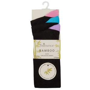 Ladies Heal Toe Design Bamboo Socks (3 Pair)
