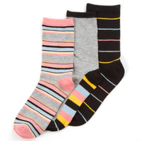 Ladies Stripe Design Bamboo Socks (3 Pair)
