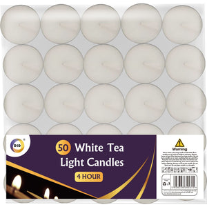 50 White Tea Light Candles