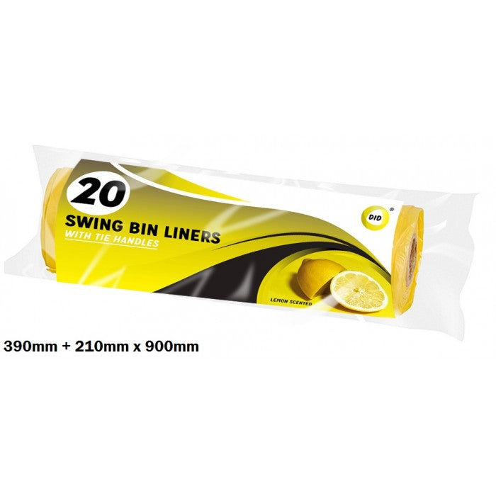 Buy wholesale 20pc swing bin liners with tie handles Supplier UK