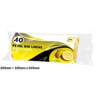 Buy wholesale 40pc pedal bin liners with tie handles Supplier UK