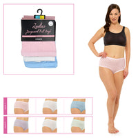 Ladies Pointelle Briefs - Pastel Colours (3 Pack)