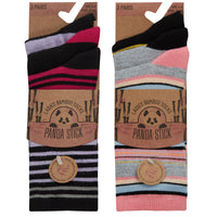 Ladies Stripe Design Bamboo Socks (3 Pair)