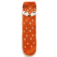 Ladies Cosy Animal Face Design Thermal Socks