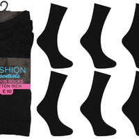 Ladies Women Black Socks (3 Pair)