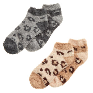 Ladies Cosy Animal Design Trainer Thermal Socks (2 Pair)