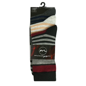 Mens Mix Stripe Design Everyday Socks (3 Pair)