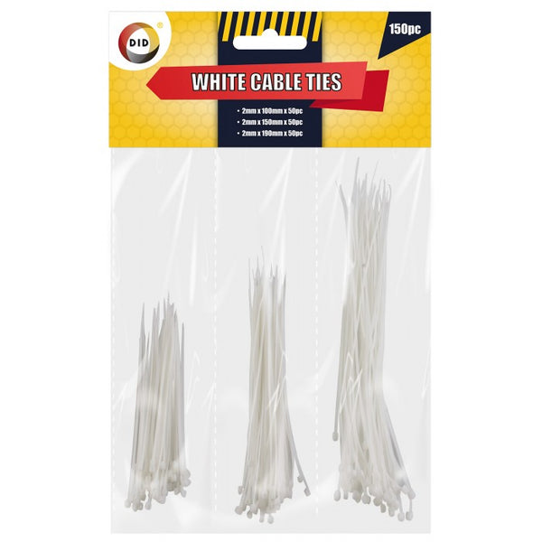 Buy wholesale 150pc white cable ties Supplier UK