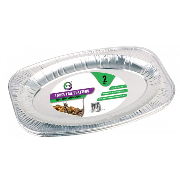 Buy wholesale 2pc large foil platters (approx 430mm x 290mm x 25mm) Supplier UK