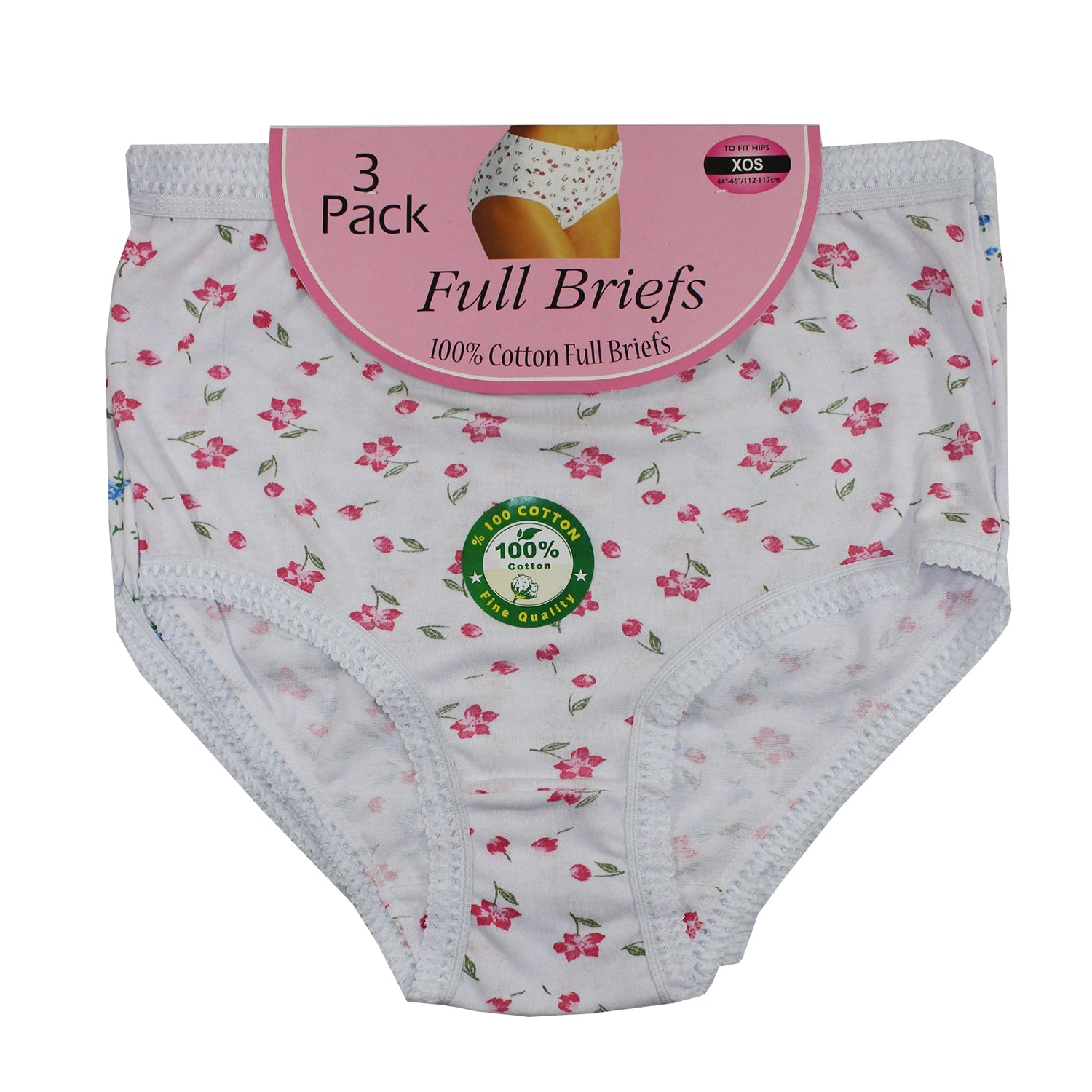 100% Cotton Full Brief Panty Pack (Pack of 3) - D024 - Solid