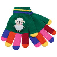 Kids Magic Striped Gloves with Motif
