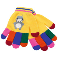 Kids Magic Striped Gloves with Motif
