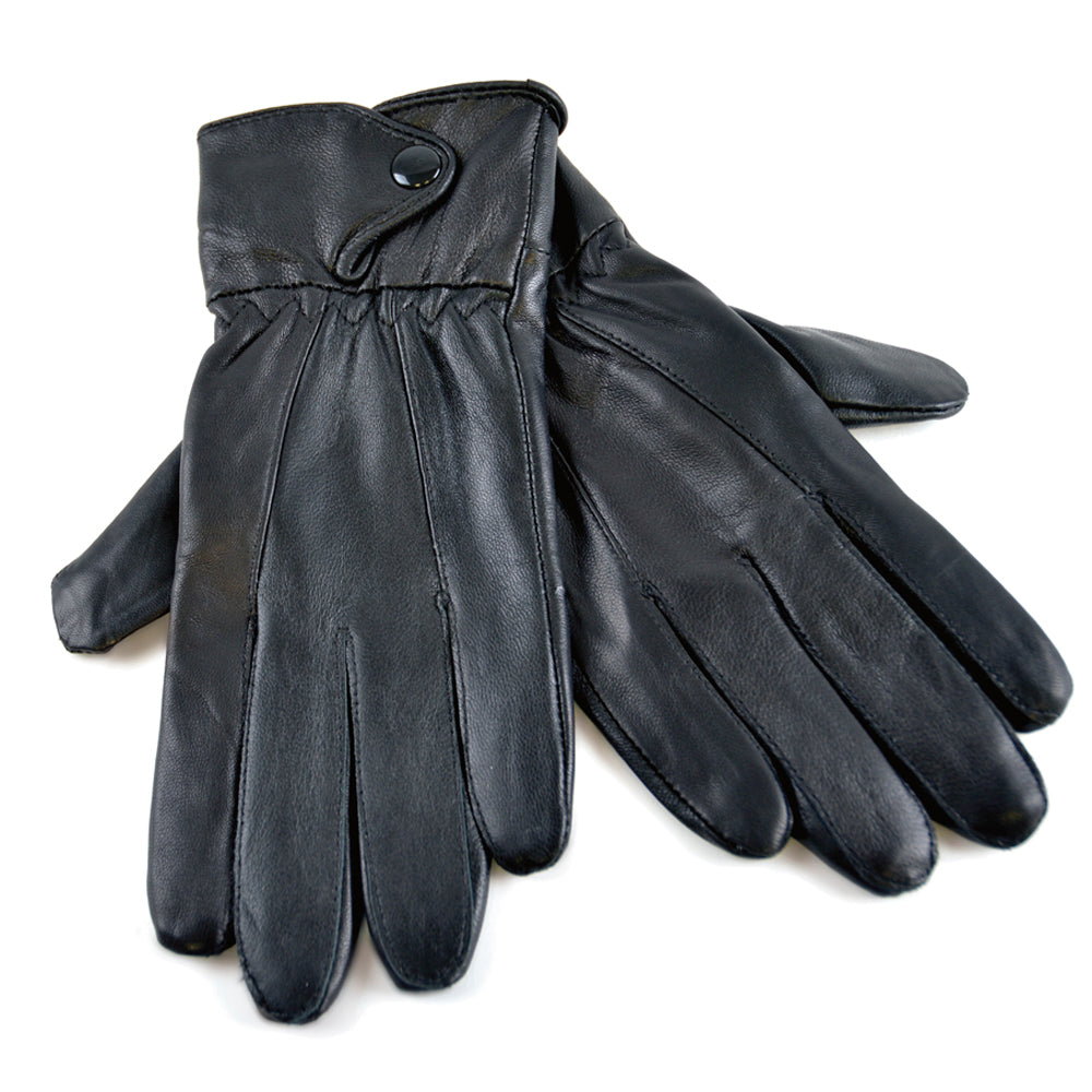 Ladies Black Leather Gloves 1pp
