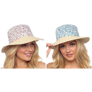 Ladies Summer Hat with Floral Detail