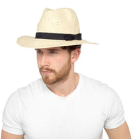 Adults Mens Straw Summer Hat with Band