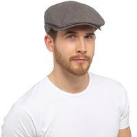 Mens Small Check Flat Cap
