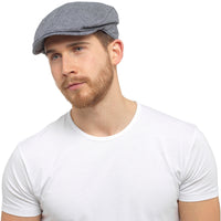 Mens Small Check Flat Cap
