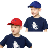 Boys Basebcall Cap with Shark Embroidery