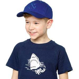 Boys Basebcall Cap with Shark Embroidery