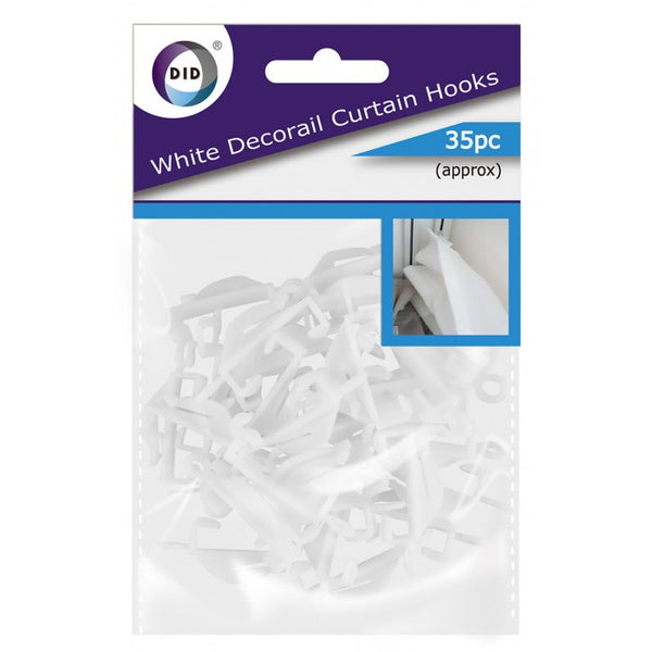 Buy wholesale 35pc white decorail curtain hooks Supplier UK