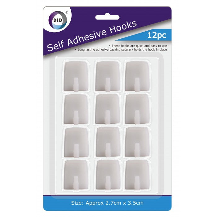 Buy wholesale 12pc self adhesive hooks Supplier UK