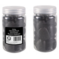 500g Decorative Polished Black Pebbles