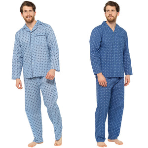 Mens Printed Poly Cotton Traditional Pyjama Set