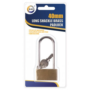 Buy wholesale 40mm long shackle brass padlock Supplier UK