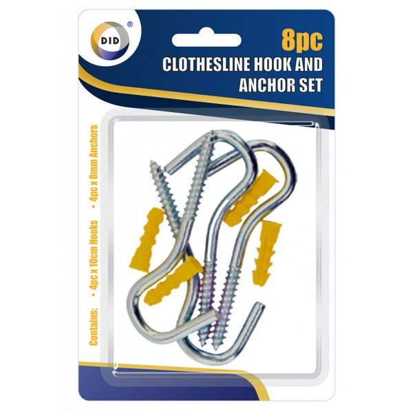 Buy wholesale 8pc clothesline hook and anchor set Supplier UK