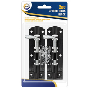 Buy wholesale 2pc 4"door bolts black Supplier UK